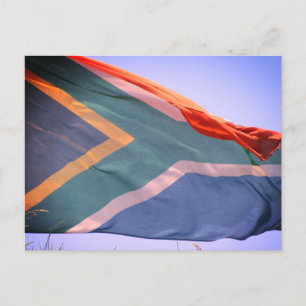 south african flag postcard