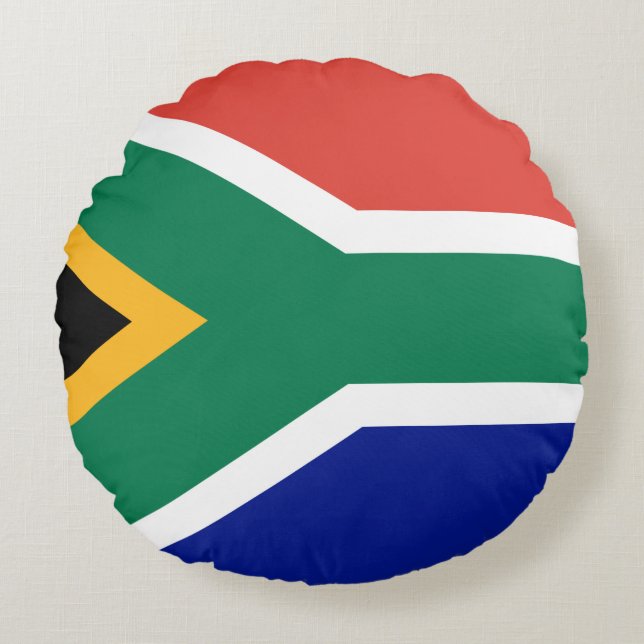 South African Flag Round Pillow (Front)