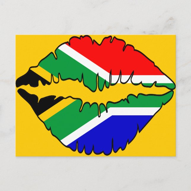 South African Kiss Theme Postcard (Front)