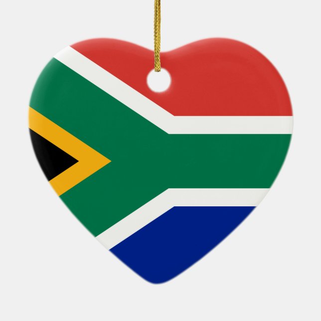 South African National Flag Ceramic Ornament (Back)