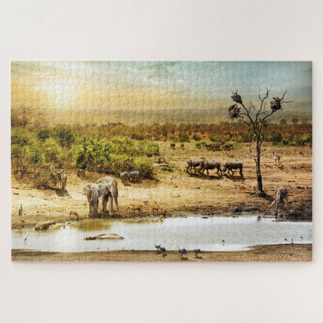 South African Safari Fantasy Land Jigsaw Puzzle (Horizontal)