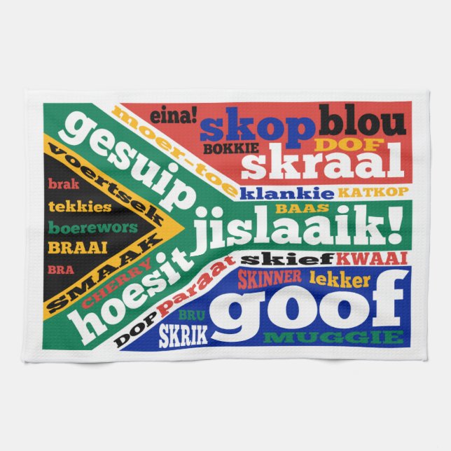 South African slang and colloquialisms Kitchen Towel (Horizontal)