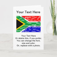 South African Slang Greeting Card - Customizable