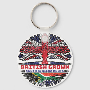 South African South Africa Uk United Kingdom Keychain