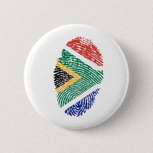 South African touch fingerprint flag 2 Inch Round Button