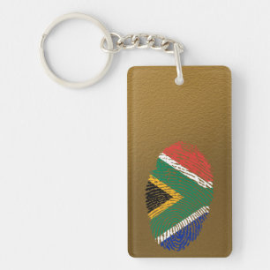 South African touch fingerprint flag Keychain