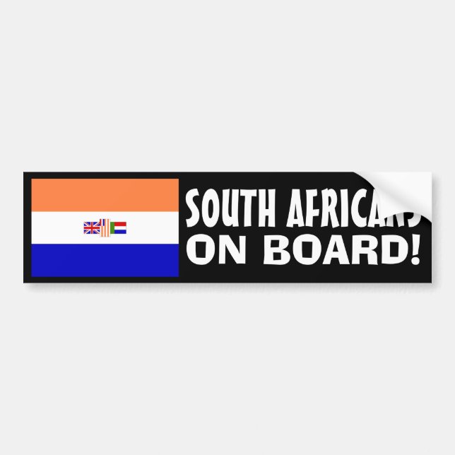 South Africans Aboard! Bumper Sticker (Front)
