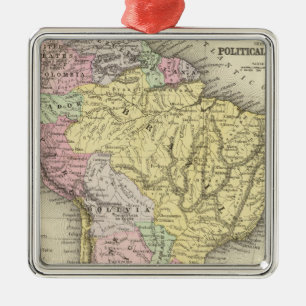 South America 18 Metal Ornament