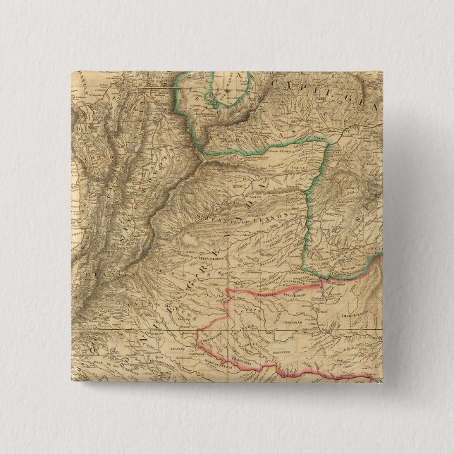 South America 24 2 Inch Square Button (Front)