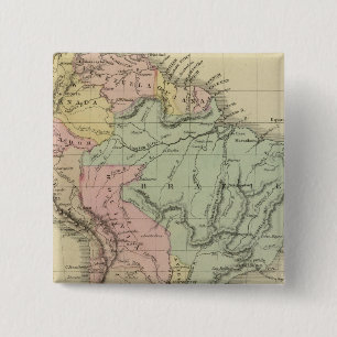 South America 35 2 Inch Square Button