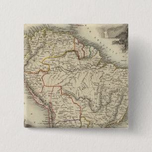 South America 35 2 Inch Square Button