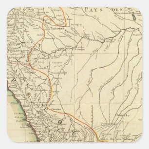 South America 36 Square Sticker