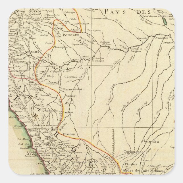 South America 36 Square Sticker (Front)