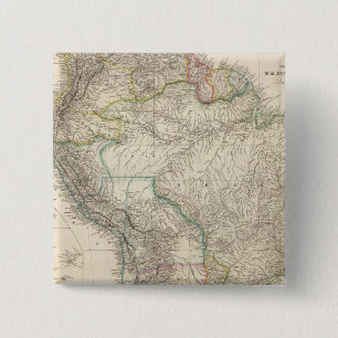 South America 6 2 Inch Square Button