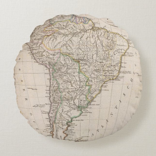 South America 9 Round Pillow (Front)