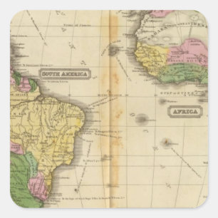South America, Africa Square Sticker