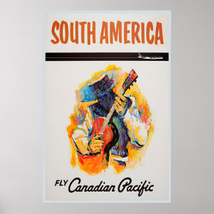 South America Art Canadian Pacific Travel Poster