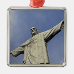 South America, Brazil, Rio de Janeiro. Christ 2 Metal Ornament