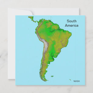 South America by NASA from Space Card