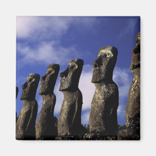 South America, Chile, Easter Island, Ahu Akiri. Magnet