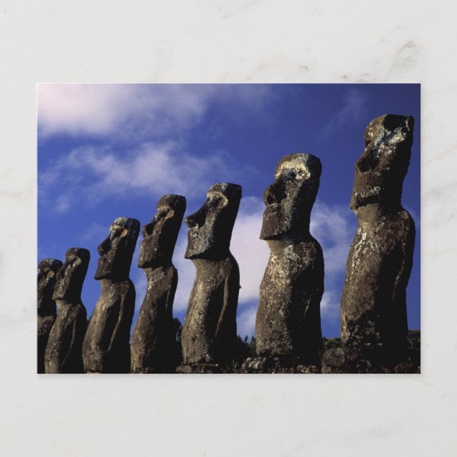 South America, Chile, Easter Island, Ahu Akiri. Postcard (Front)