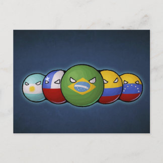 South America Countryballs Postcard