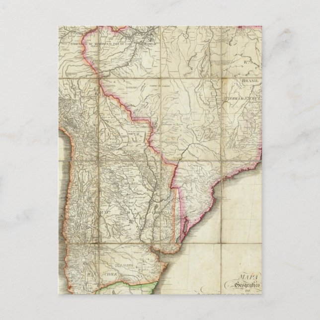 South America map 3 Postcard (Front)