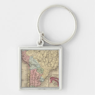 South America Map by Mitchell Keychain