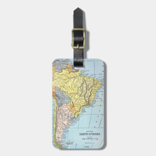 SOUTH AMERICA: MAP, c1890 Luggage Tag