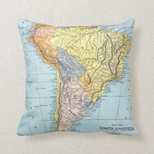 SOUTH AMERICA: MAP, c1890 Throw Pillow