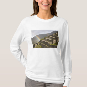 South America, Peru, Machu Picchu. Rainbows over T-Shirt