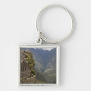 South America, Peru, Machu Picchu. Stone ruins Keychain