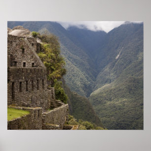 South America, Peru, Machu Picchu. Stone ruins Poster