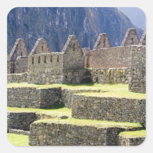 South America - Peru. Stonework in the lost Inca Square Sticker
