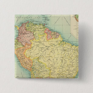 South America political 2 Inch Square Button