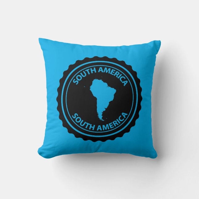 South America Throw Pillow (Front)