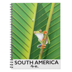 South America Tree Frog vacation poster Notebook