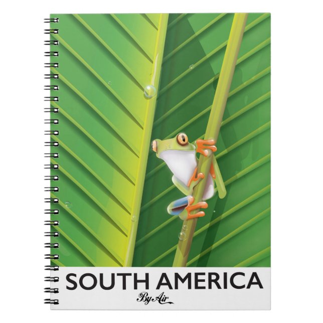 South America Tree Frog vacation poster Notebook (Front)
