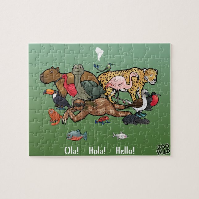 South American Animals - Jigsaw Puzzle (Horizontal)