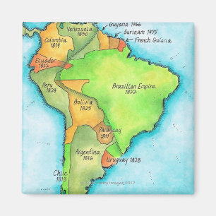 South American Independence Magnet