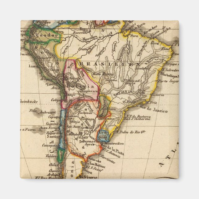 South American Map Magnet (Front)