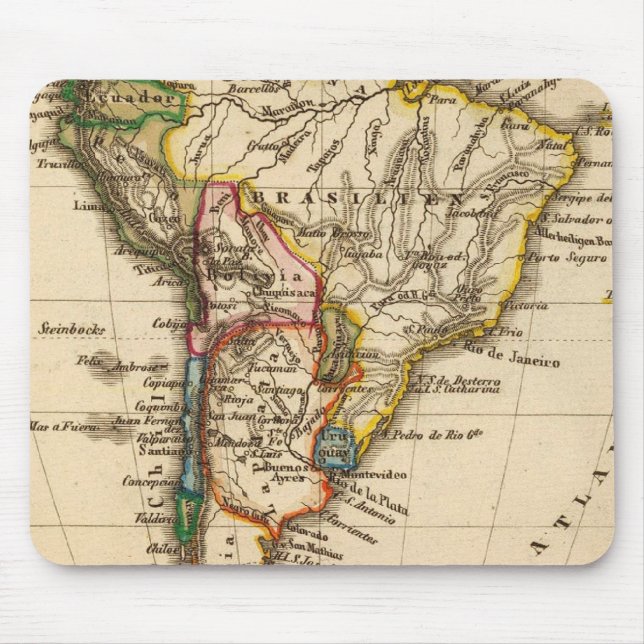 South American Map Mouse Pad (Front)