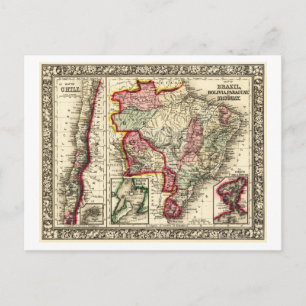 South AmericaPanoramic MapSouth America 2 Postcard