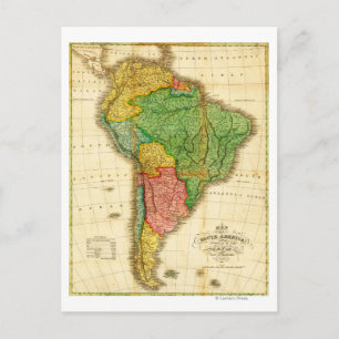 South AmericaPanoramic MapSouth America Postcard