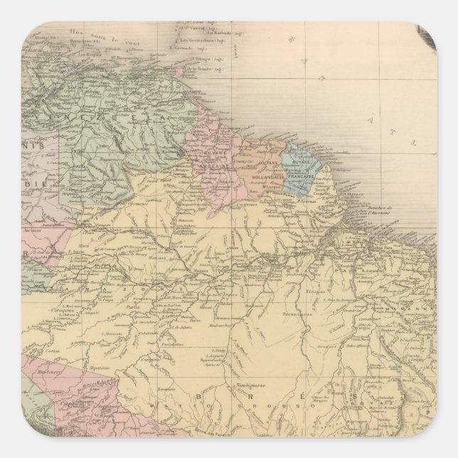 South and Northern America Square Sticker (Front)