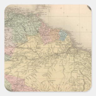 South and Northern America Square Sticker