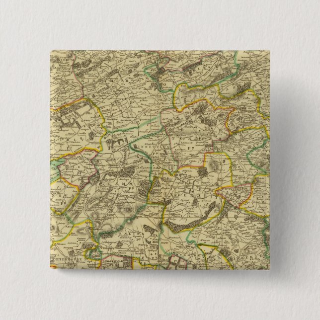 South Angusshire 2 Inch Square Button (Front)