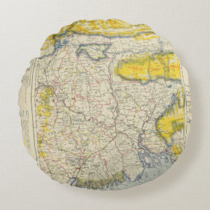 South Asia, India, Bangladesh Round Pillow