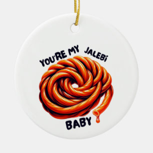 South Asian Christmas Ornament, Desi Gift Ceramic Ornament