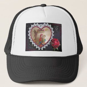 South Asian Wedding Couple on Heart Swing Art  Trucker Hat